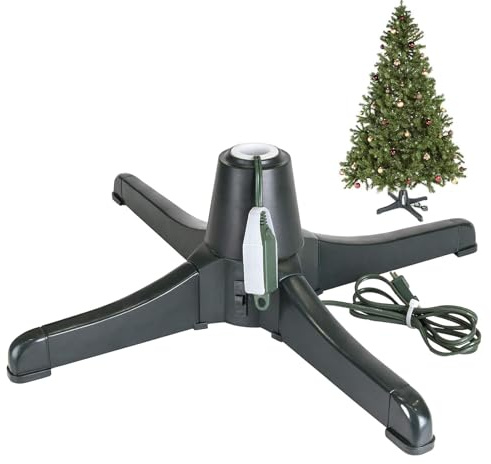 Soporte navideño giratorio, soporte navideño ajustable, soporte para árbol funcional, árbol de Navidad grande, soporte giratorio eléctrico, rotación bidireccional, apto para árboles de Navidad en
