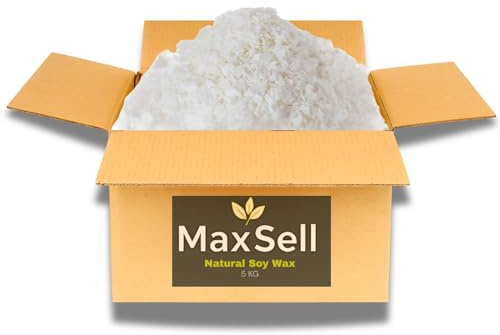 Pure Soy Wax Flakes 100% Natural, 1kg to 20kg, Melting Point 48-50°C, for Candles, DIY Soaps & Melts (5, Kilograms)