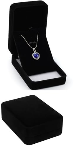 Sammet hängsmycke, fyrkantig halsbandslåda, sammet halsband, shoppingcenter display smycken, smyckesask, elegant presentförpackning för hängen, 10 x 7 x 3,5 cm, Kiuiom