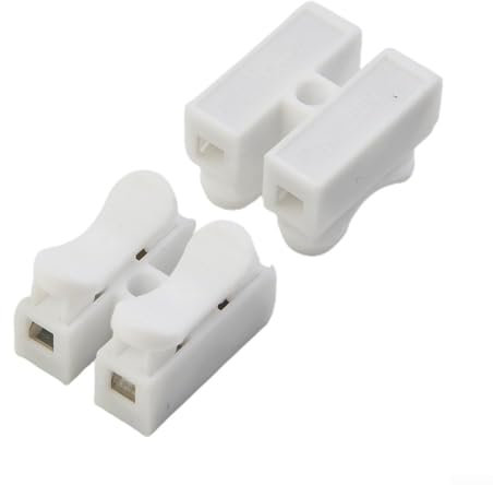 Sumsoctober 20 Pack CH2 Spring Wire Connectors, Quick Cable Clamp Terminal Blocks,CH2 Cable Clamp, Terminal Block Connector For LED Strip Lights
