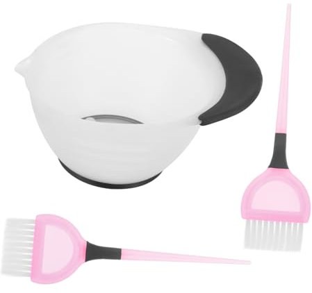 MOTHNUR Weiß Profi Haartönung Schale Mit Flexiblen Pinsel Bürsten Gleichmäßige Farbverteilung Langlebig Für Salon Und Heimgebrauch