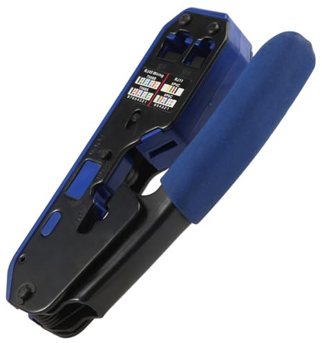 Asyduey RJ45 Werkzeug Netzwerk Crimper Rj45 Crimpen Werkzeug Abstreifer Cutter für Rj45 Cat6 Cat5E Cat5 Rj11 Rj12 Anschluss