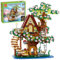 AKOGD Baumhaus Bausteine Bauset mit Licht, 959 Teile Garten Häuser Klemmbausteine Modell, Blumen Baumhaus Architektur Klemmbausteine Bausatz Konstruktionsspielzeug Set für Kinder Erwachsene