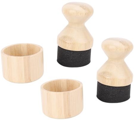 2 Pack Cutting Board Oil Wax Applicator, Oil Wax Applicator Set with Bambusoideae Sponge for Wooden Spatula, Spoon, and Other Utensils