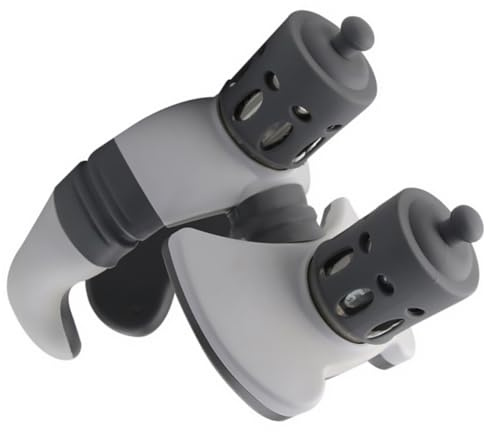 Caja de Moxibustión para Cuello Portátil Abs Blanco | Diseño Hueco Ergonómico, Estimula Puntos Cervicales, Silicona y Acero Inoxidable
