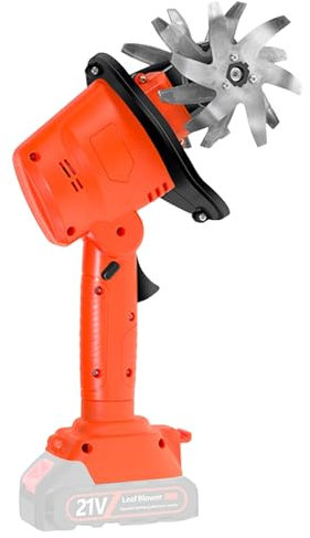 Tiller Cordless,Handheld Cultivator Compatible with 21V Battery (No Battery),550W 235RPM Electric Garden Soil Cultivator Rotavator with Double Safety Switch,10cm Tilling Depth and 10cm Working Width