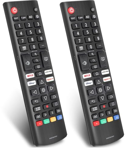 2 Stück Ersatz für Fernbedienung LG Smart TV, AKB76037601 Universalfernbedienung kompatibel mit Allen LG LED, OLED, LCD, webOS, 4K, 8K UHD, HDTV, HDR Smart TVs