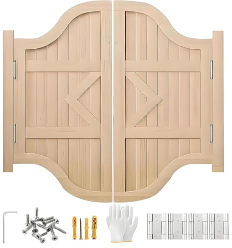 caffè Bar Saloon Door, Porte a Battente in Legno, Porta da Saloon Occidentale Porte A Mezza Vita per Cucina, Casa, Scale, Camera da Letto, Corridoio(W80 x H90cm)