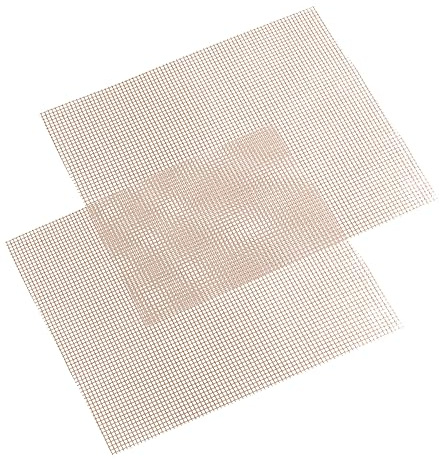 WEKADRIN 2 Pièces Tapis de Cuisson BBQ Réutilisable Antidérapant et Antiadhésif Doublures pour Grill Barbecue et Picnic Filet de Cuisson Adaptable et Facile à Nettoyer