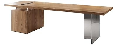 Computer Desk Simple Solid Wood Small Space Boss Workbench, Modern Single Independent Supervisor Desk, Suitable For Study, Company Standing Desk(160x80x75cm)