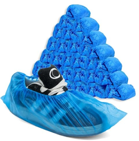 Generico 100 Copriscarpe Monouso Impermeabili Universali, Sacchetti per Scarpe Usa e Getta in CPE Resistenti