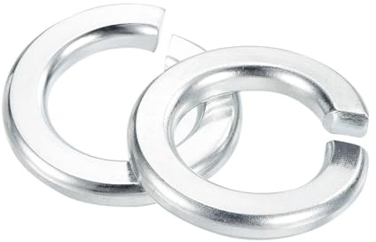 QUARKZMAN Arandela De Seguridad De 3/4 Partida 10Pcs Arandelas De Seguridad De Resorte De Acero Al Carbono Arandela De Anillo Partida Para Tornillos Maquinaria Plateado Azul