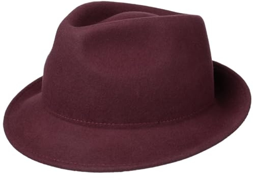 Lipodo Trilby Hut aus Wollfilz Herrenhut Made in Italy Herbst Winter