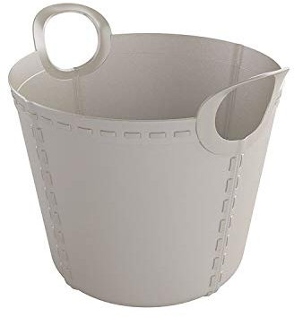 Life Story Flexible Panier Rond de Rangement en Plastique avec Poignée, Bac de Rangements ou Paniers à Linge, pour Jouets Enfants, Salon Maison Décor, Salle de Bain, 15L