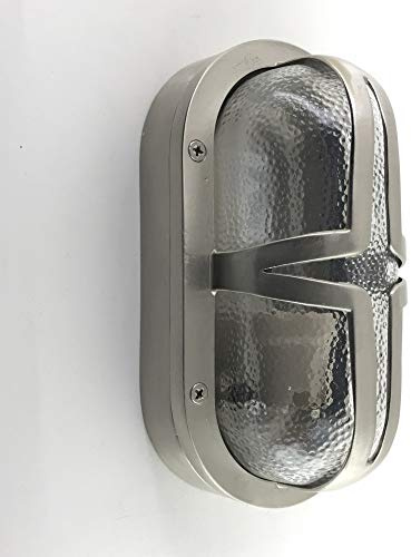 Lámpara de pared Ariadne IP64 níquel mate de latón de KsH and Co con rejilla en forma de estrella