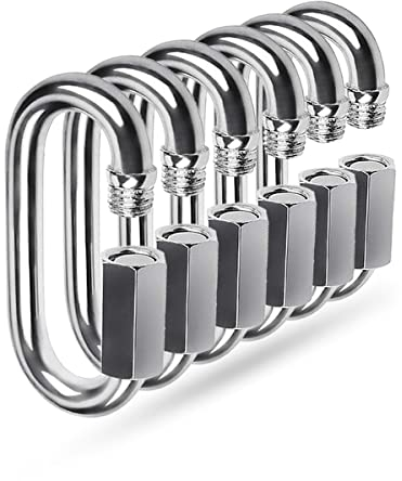 Quick Link, Ekunbuy 304 Stainless Steel Heavy Duty Clips Chain Connector Repair Link Buckle for Swing Outdoor Camping (6 PCS, M3.5)
