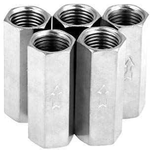 Einweg-Luftrückschlagventil aus Kupfer, 1/4'' Innengewinde, Luftrückschlagventil mit vollem Anschluss (5 Stück)