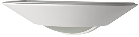 LITECRAFT Eige Uplighter Paintable Plaster Wall Light with Glass Diffuser- White