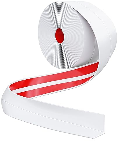 TATUNER Nastro Sigillante Impermeabile, Nastro Autoadesivo in PVC, Striscia di Tenuta per Bordo, Sanitari, Piatto Doccia, Vasca da Bagno, Toilette, Cucina