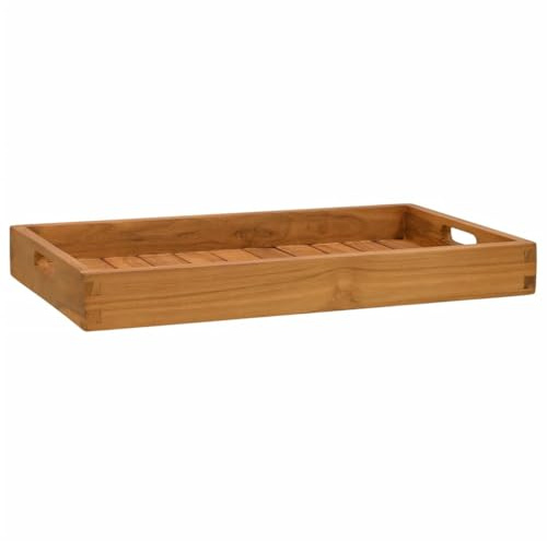 vidaXL Vassoio da Portata 60x35 cm in Legno Massello di Teak