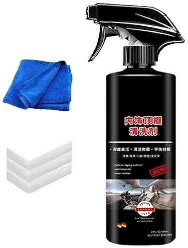 Car Detailing Headliner Cleaner, 250ml Car Ceiling Cleaner, Car Interior Stain Remover Multifunctional Car Cleaner Spray Car Interior Roof Fabric Seat Stain Removal Cleaner Deep Cleaning Care (1 Pcs)