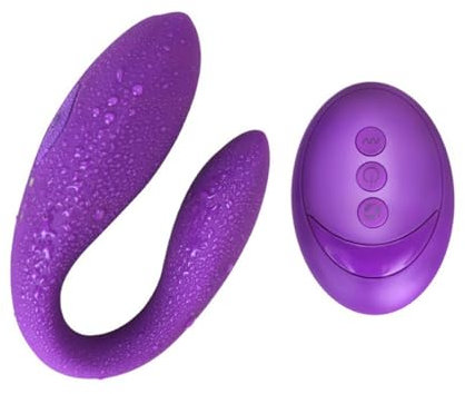 Fewarq Silikon Tragbare Vibratoren Paarvibrator für Die G-Punkt mit Fernsteuerung mit 10 Vibrationsmodi Klitorisstimulator Vibration Erotisch Sexspielzeuge für weibliche Paare(Lila)