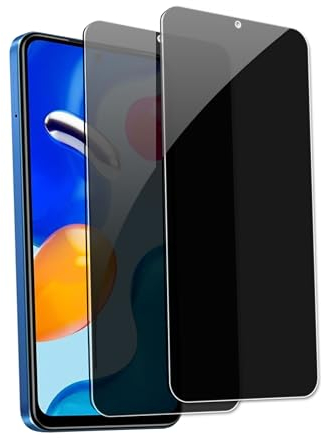 【2 Pezzi】Anti-Peeping Vetro Temperato Privacy Pellicola Protettiva per Xiaomi Redmi Note 11/11S, TemperedGlass Privacy Proteggi schermo