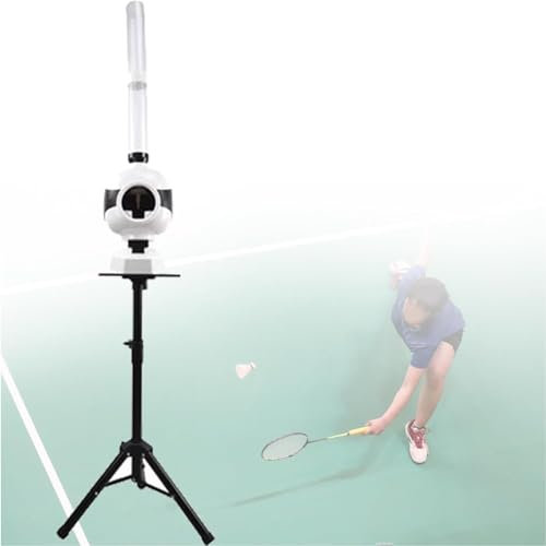 DPQYJPP Badminton-Trainer Badminton-Automatik-Aufschlagmaschine 4-6s / Ball-Badminton-Schießmaschine Badminton-Roboter-Aufschlagmaschine, Anfänger-Übungstrainer
