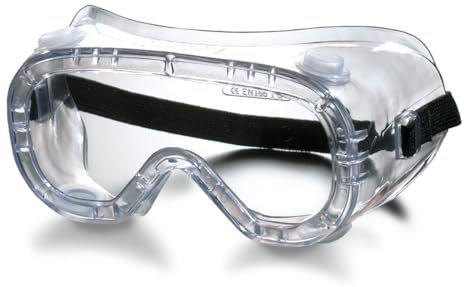 Ergos Lunettes Grain | Masque de protection | Anti-buée | Lunettes masque | Bandeaux élastiques réglable | Transparente Incolore | Certifié CE