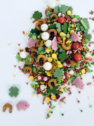 Cherry on the cake Streuselmix Old Mc Donald had a farm I Essbare Deko zum Bauernhof Motto I Streusel I Zuckerstreusel I Zur Deko von Cupcakes, Torten, Kuchen uvm. (160g)
