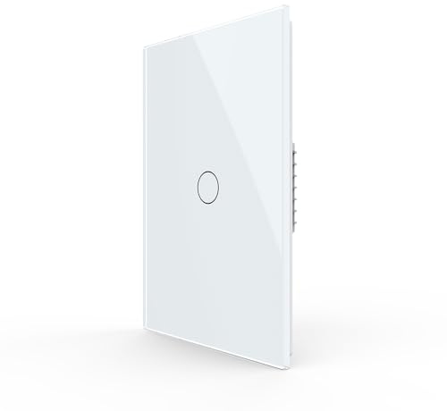 LIVOLO 1 Circle 1 Way Modern Electrical Light Switch Single Pole Wall Switch Touch Light Switch with Led Indicator,No Neutral Wire,White…