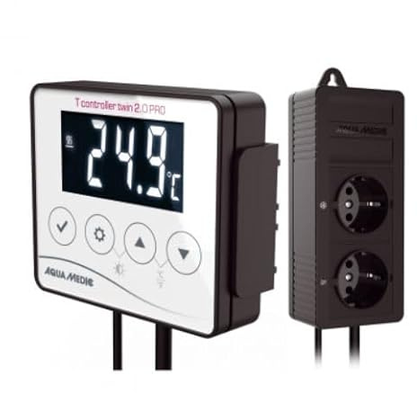 Aqua Medic T-Controller Twin 2.0 PRO, Digitales Temperatur Mess- und Regelgerät zur gleichzeitigen Steuerung von Heiz- und Kühlaggregaten
