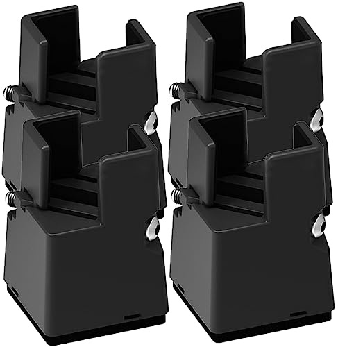 QUMIIRITY 4pcs Heavy Duty Bed Risers Table Leg Pad Raised Floor Protection Ergonomic for Dorm Home
