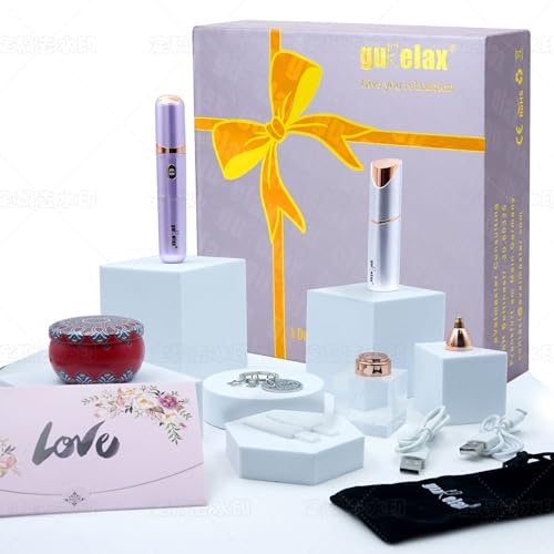 Gesichtshaarentferner für frauen,Geschenkset für Frauen - Schmerzlose Haarentfernung Luxus-Kit, Neuestes Elektrisches Epiliersystem, Tragbarer Gesichtshaarentferner mit 4 Ersatzköpfen