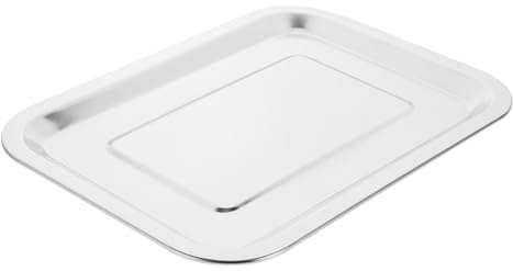 Cabilock Plaque de Cuisson Résistant la Déformation en Acier Inoxydable Épais Plateau Alimentaire Multi-usage Design Élégant et Simple pour Barbecue et Réunion Gourmande