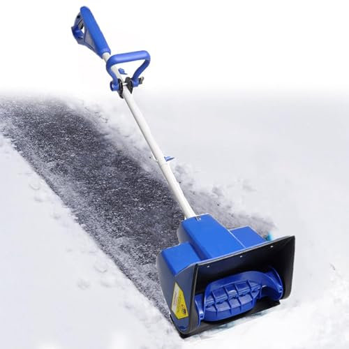 Pala Quitanieves EléCtrica InaláMbrica, Quitanieves A BateríA De 24 V Y 4 Ah, Camino De Limpieza De 12 X 6, Distancia De Lanzamiento De 26 Pies, Soplador De Nieve De Mano Con BateríA,TwoBattery