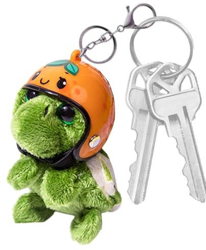 Plush Turtle Keychain, Toy Turtle Keychain | Cartoon Bag Pendant - Adorable Plush Toy, Sea Turtle Keychain with Headwear for Boys Girls, Orange, Se référer au descriptif