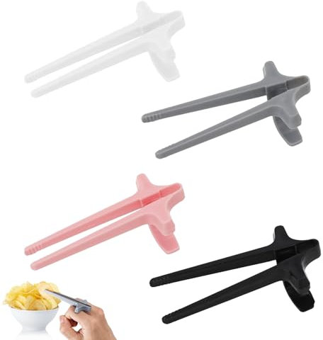 4PCS Snack Finger Chopsticks Plastic Finger Chopsticks for Gamers Reusable Food Finger Chopsticks for Playing Games Working Studying Keeping Hands Clean Game Accessories Home Gadgets