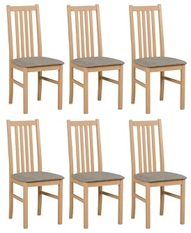LeafDesign Küchenstühle 6er Set - Stuhl Buche Massiv - Esszimmerstuhl 120 kg - Stühle Esszimmer 6er Set - Holzstuhl - Esstischstühle - Esszimmerstühle Holz - Sonoma - Hygge 11