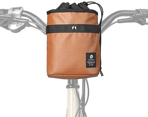 UBORSE Bolsa de Manillar para Bicicleta, Impermeable, Bolsa Delantera, Accesorios de Ciclismo (marrón)