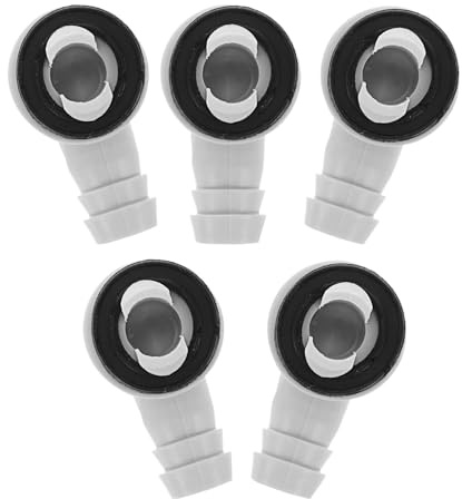 GLEAVI Set 5 Pezzi Adattatori Gomito 90 Gradi per Scarico Condizionatore Diametro 15Mm in Plastica Bianca Compatibile Unità Mini-Split e Finestra