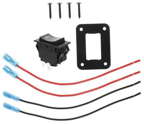 Alipis 20a Interruttore Elettrico Bilanciere Interruttore Di Inversione Di Polarità Per Camper Per Camper Pin Kit Di Cavi Incluso Per Installazione Facile