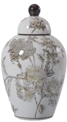 IWENZHKPA Pots Gingembre Vase Décoratif Pots De Gingembre Décoratifs, Pot De Temple en Céramique De Porcelaine Chinoise Ancienne avec Couvercles Scellés, Cuisine À Domicile Pot Rangement
