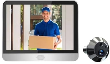 VEKELETE Door Video Peepholes Wifi 3MP Security Home Door Eye Camera With PIR Support Recording 10/20/60 Seconds(3MP Camera)