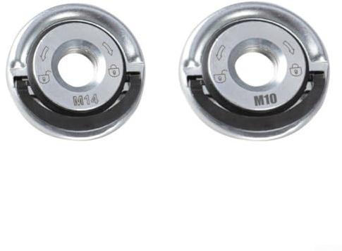 Quick Release Self Locking Pressing Plate Flange Nut for M14 M10 Grinder, Carbon Steel Material, Compatible with Diamond Plates and Grinding Wheels, 2PCS