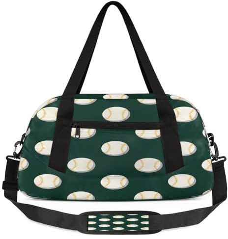 Kinder-Seesack mit Cartoon-Baseball-Sportmuster, klein, leicht, Reise-Sporttasche für Jungen und Mädchen, Wochenendtasche, Fitnessstudio, Handgepäcktasche für Schule, Sport, Übernachtung