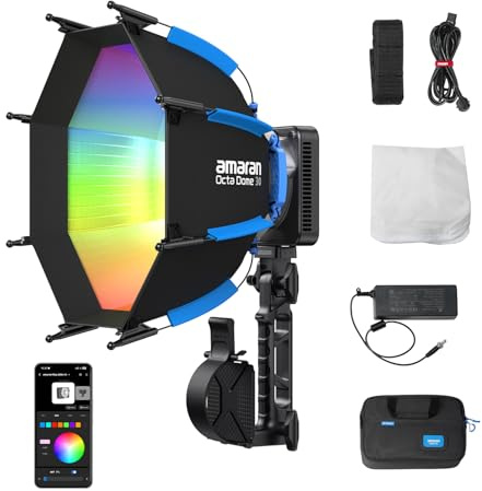 amaran Ray 120c 120W Ultra-Compact Full-Color COB Light with Bowens Mount, USB-C PD & Ace E-Lock, IP54 Weather-Resistant