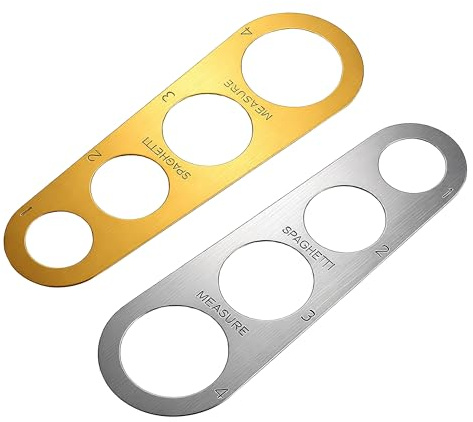 2 Pcs Spaghetti Measurer Tool，4-Hole Stainless Steel Pasta Measuring Ideal Pasta Noodle Portion Control Accurate Measurement