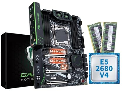 Kit combinato di scheda madre con processore Xeon LGA 2011-3 X99 F8 con supporto NVMe di memoria DDR4 E5-2680 V4 2x16GB