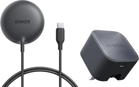 Anker MagSafe Charger Pad Compatible, MagGo iPhone 16 Wireless Charging Pad, Qi2 Certified 15W Wireless Charger&Anker Nano USB C Plug， For iPhone 16/16 Plus/16 Pro/16 Pro Max/15/14 Series